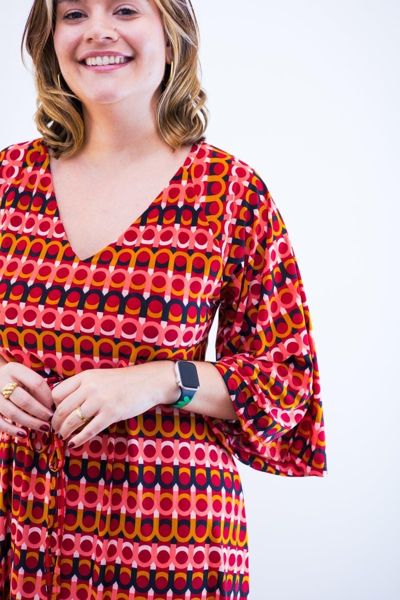 Vestido Virgínia - Midi Ajustável com Manga Morcego em Malha Confort - Naguirre Shop