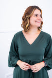 Vestido Virgínia - Midi Ajustável com Manga Morcego em Malha Confort - Naguirre Shop