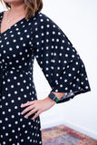 Vestido Virgínia - Midi Ajustável com Manga Morcego em Malha Confort - Naguirre Shop