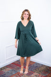 Vestido Virgínia - Midi Ajustável com Manga Morcego em Malha Confort - Naguirre Shop