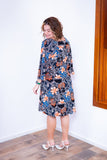 Vestido Virgínia - Midi Ajustável com Manga Morcego em Malha Confort - Naguirre Shop