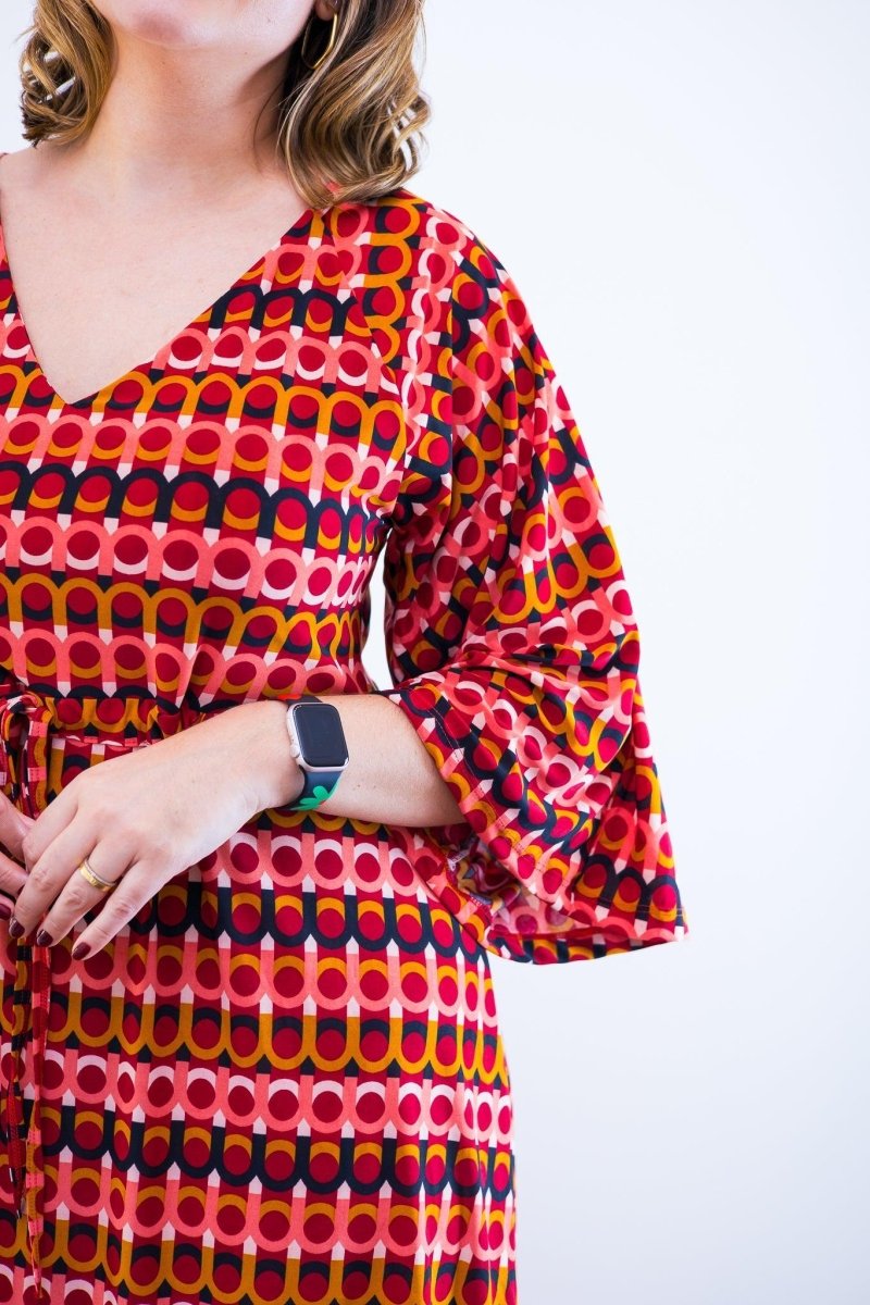 Vestido Virgínia - Midi Ajustável com Manga Morcego em Malha Confort - Naguirre Shop