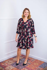 Vestido Virgínia - Midi Ajustável com Manga Morcego em Malha Confort - Naguirre Shop