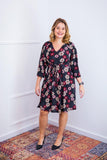 Vestido Virgínia - Midi Ajustável com Manga Morcego em Malha Confort - Naguirre Shop