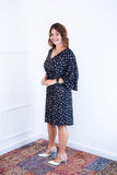 Vestido Virgínia - Midi Ajustável com Manga Morcego em Malha Confort - Naguirre Shop