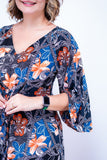 Vestido Virgínia - Midi Ajustável com Manga Morcego em Malha Confort - Naguirre Shop