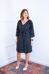 Vestido Virgínia - Midi Ajustável com Manga Morcego em Malha Confort - Naguirre Shop