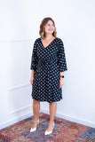 Vestido Virgínia - Midi Ajustável com Manga Morcego em Malha Confort - Naguirre Shop