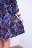 Vestido Virgínia - Midi Ajustável com Manga Morcego em Malha Confort - Naguirre Shop