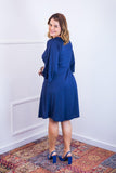 Vestido Virgínia - Midi Ajustável com Manga Morcego em Malha Confort - Naguirre Shop