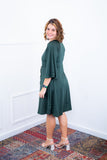 Vestido Virgínia - Midi Ajustável com Manga Morcego em Malha Confort - Naguirre Shop
