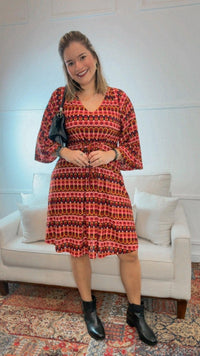 Vestido Virgínia - Midi Ajustável com Manga Morcego em Malha Confort - Naguirre Shop