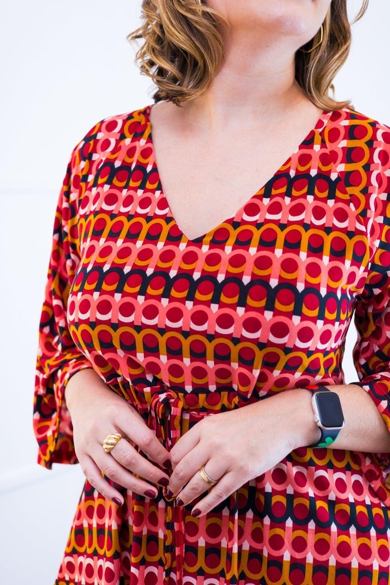 Vestido Virgínia - Midi Ajustável com Manga Morcego em Malha Confort - Naguirre Shop