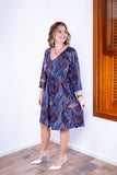 Vestido Virgínia - Midi Ajustável com Manga Morcego em Malha Confort - Naguirre Shop