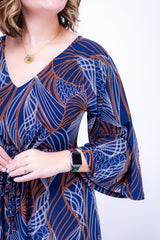 Vestido Virgínia - Midi Ajustável com Manga Morcego em Malha Confort - Naguirre Shop