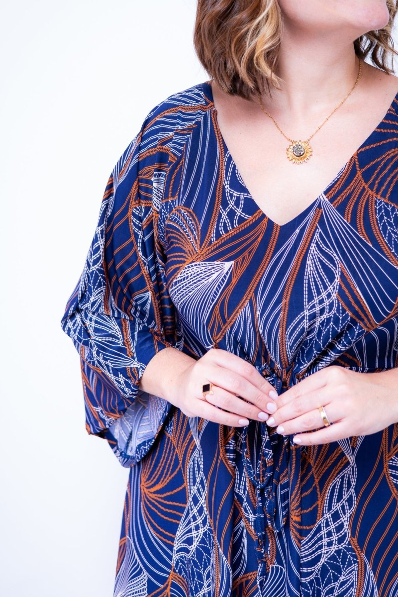 Vestido Virgínia - Midi Ajustável com Manga Morcego em Malha Confort - Naguirre Shop