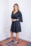 Vestido Virgínia - Midi Ajustável com Manga Morcego em Malha Confort - Naguirre Shop