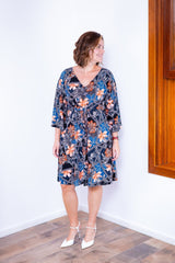 Vestido Virgínia - Midi Ajustável com Manga Morcego em Malha Confort - Naguirre Shop