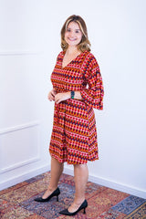 Vestido Virgínia - Midi Ajustável com Manga Morcego em Malha Confort - Naguirre Shop