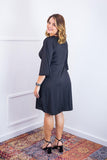 Vestido Virgínia - Midi Ajustável com Manga Morcego em Malha Confort - Naguirre Shop