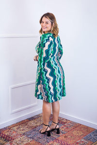 Vestido Virgínia - Midi Ajustável com Manga Morcego em Malha Confort - Naguirre Shop