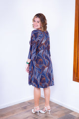 Vestido Virgínia - Midi Ajustável com Manga Morcego em Malha Confort - Naguirre Shop