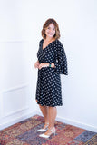 Vestido Virgínia - Midi Ajustável com Manga Morcego em Malha Confort - Naguirre Shop