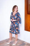 Vestido Virgínia - Midi Ajustável com Manga Morcego em Malha Confort - Naguirre Shop