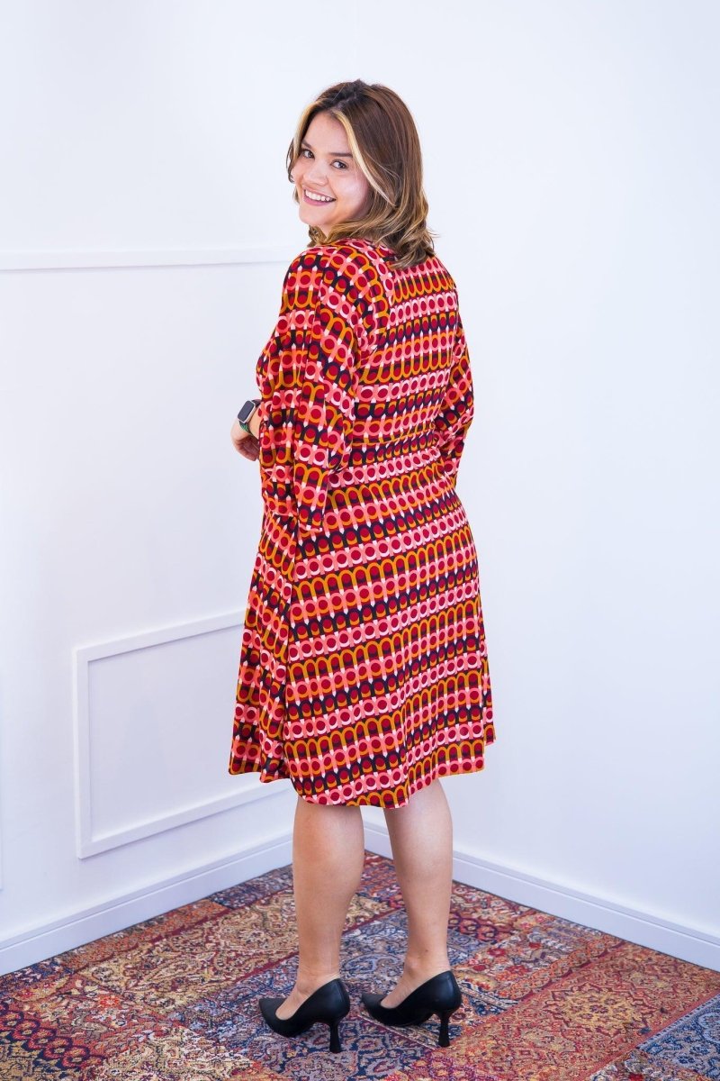 Vestido Virgínia - Midi Ajustável com Manga Morcego em Malha Confort - Naguirre Shop