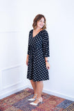 Vestido Virgínia - Midi Ajustável com Manga Morcego em Malha Confort - Naguirre Shop