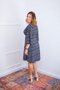 Vestido Virgínia - Midi Ajustável com Manga Morcego em Malha Confort - Naguirre Shop