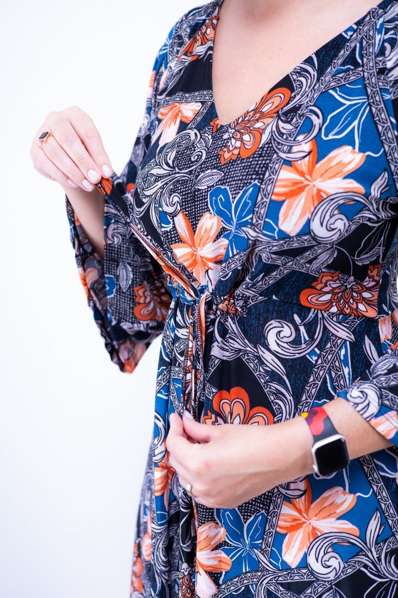 Vestido Virgínia - Midi Ajustável com Manga Morcego em Malha Confort - Naguirre Shop