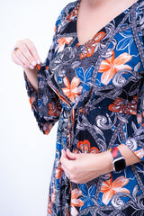 Vestido Virgínia - Midi Ajustável com Manga Morcego em Malha Confort - Naguirre Shop