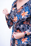 Vestido Virgínia - Midi Ajustável com Manga Morcego em Malha Confort - Naguirre Shop