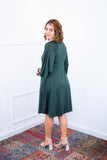 Vestido Virgínia - Midi Ajustável com Manga Morcego em Malha Confort - Naguirre Shop