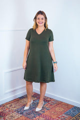 Vestido Yasmin - Lãzinha Evasê Decote V - Naguirre Shop