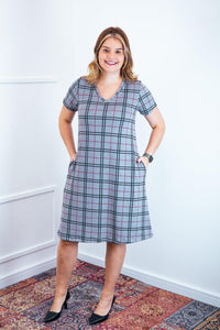 Vestido Yasmin - Lãzinha Evasê Decote V - Naguirre Shop