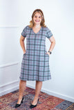 Vestido Yasmin - Lãzinha Evasê Decote V - Naguirre Shop