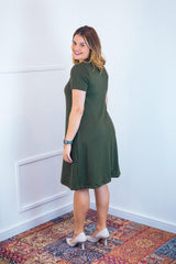 Vestido Yasmin - Lãzinha Evasê Decote V - Naguirre Shop